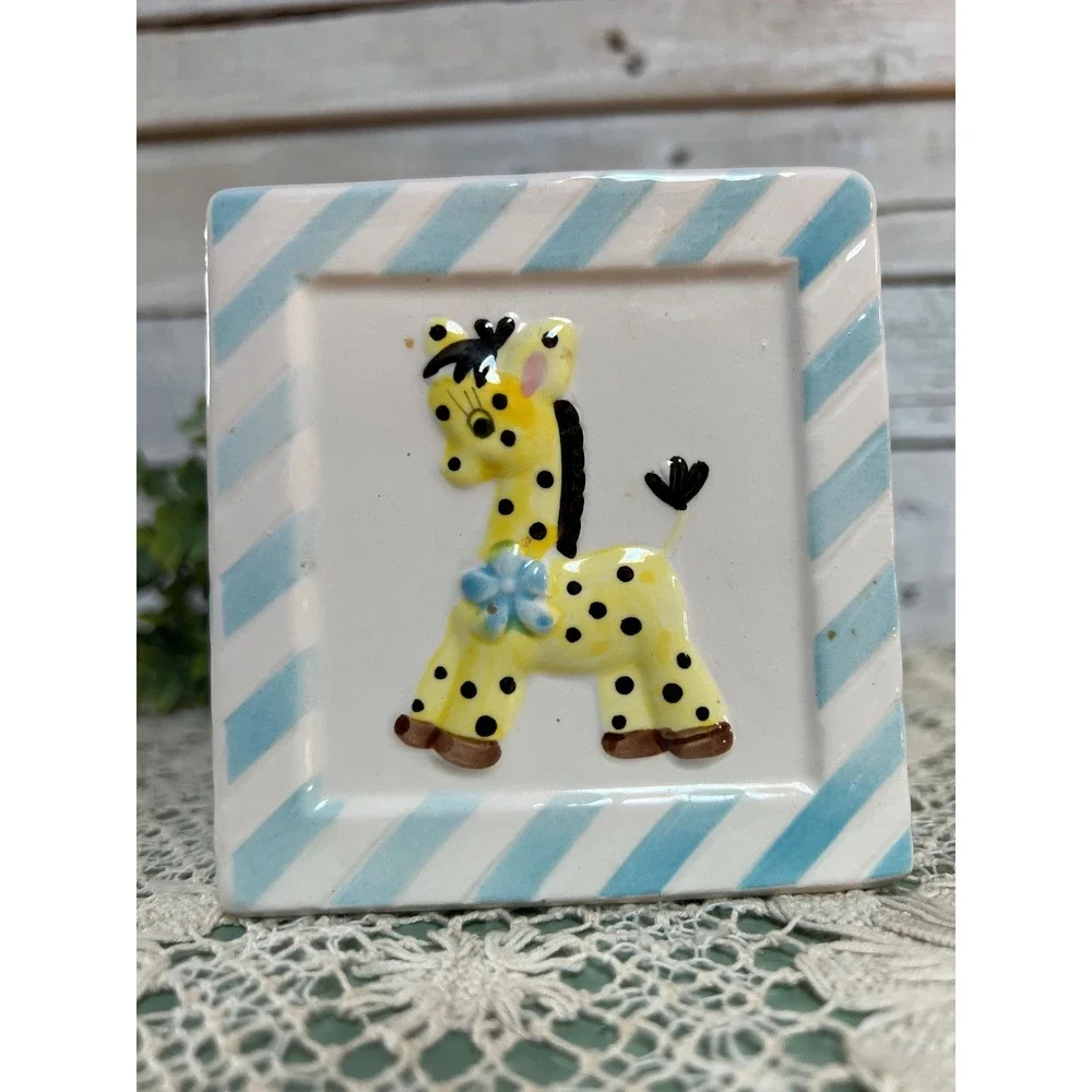 Vintage NAPCO Planter Animals * Square * Baby Pastel MCM